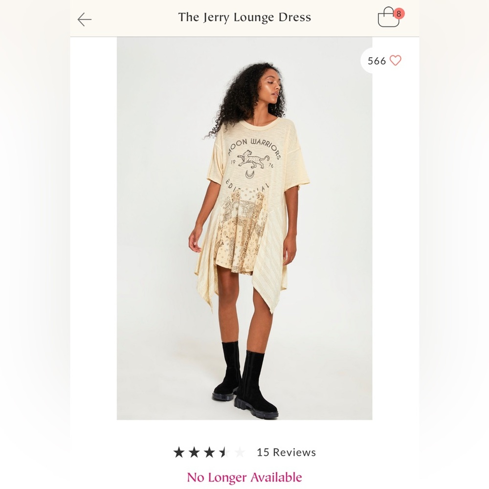 free people super soft tshirt dress - size L